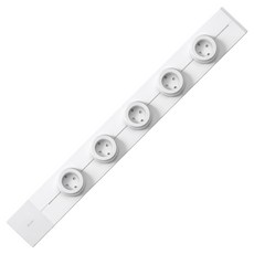 GONEO 軌道式高容量電源軌 5孔延長線 白色 750mm, 1個