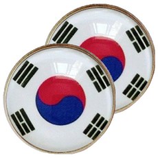 마켓피아 국기 브로치 옷핀 배지, 한국, 2개