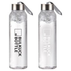 BULKUCK BOTTLE Tritan 長型水瓶 500ml x 2入組, 黑色, 白色, 1套