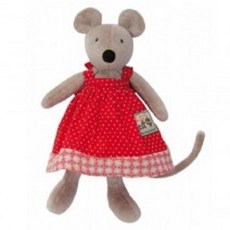물랑로티 니니 마우스 인형 La Grande Famille Small Mouse Nini, 혼합색상, 1개