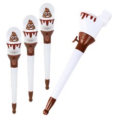 agaplus 趣味原子筆 4入組 0.5mm, 掀蓋式馬桶, 1套