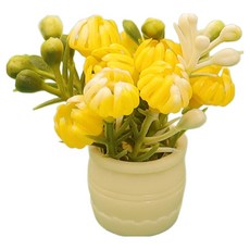 Alleophom 迷你花盆裝飾品 L261-0078Y, 黃色, 1個