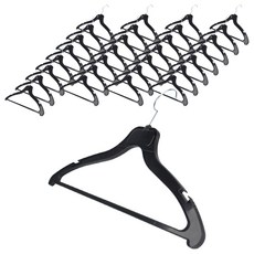 Codis服飾店用堅固省空間衣架, 黑色, 30個