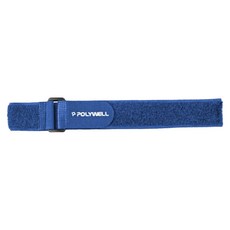 POLYWELL 寶利威爾 扣環式魔鬼氈束帶 藍色 60 x 3cm PW15-T65-1130, 1個