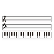 Fancific 磁性音符五線譜鍵盤白板, 橡膠磁鐵