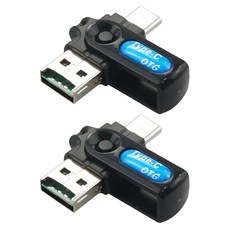 컴스 Type C USB Micro SD전용 카드리더기, 2개, DP008