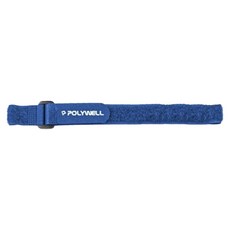 POLYWELL 寶利威爾 扣環式魔鬼氈束帶 藍色 40 x 2cm PW15-T65-1129, 1個