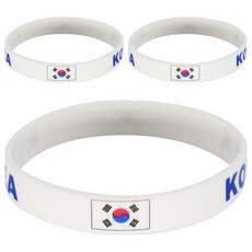 마켓피아 실리콘 월드컵응원 스포츠 패션 국기 팔찌, 한국, 3개