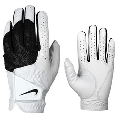 NIKE 耐吉 GOLF 男用 Tech Extreme 半羊皮高爾夫手套 左手用, 白色 + 黑色, 1個