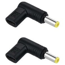 컴스 C타입 PD to DC 19.5V 외경 5.5 내경 2.5 변환 젠더 2p, 1개 1개