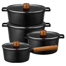 WAGENSTEIGER The Baum 鈦金陶瓷鍋具4件組, 單一顏色, 1套, 單柄鍋 18cm + 雙耳鍋 20cm + 火鍋 24cm + 湯鍋 24cm