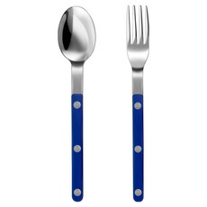 바겐슈타이거 셀레스트 벨루어 커트러리 디저트스푼 + 디저트포크 세트, 딥블루, 1세트