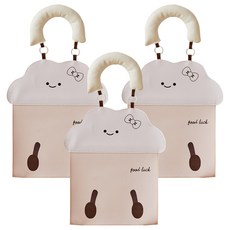 델리리움 귀여운 감성 인테리어 방수 키친타올 벽걸이 23.5 x 29.5 cm, 핑크 구름, 3개