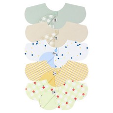 코니 유아용 리버서블빕 턱받이 5종 세트, F세트, 5개입, 1세트 F세트, 5개입, 1세트