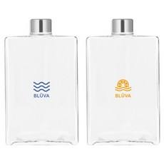 블루바 뉴워터북 보틀 2종, 블루 웨이브 실버, 트로피컬 실버, 1개, 500ml