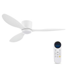 남차파워 LED 삼색 디밍 조명 저소음 모터 9단계 선풍기 실링팬 130cm + 스마트 디지털 리모컨 세트 NB-1, 화이트