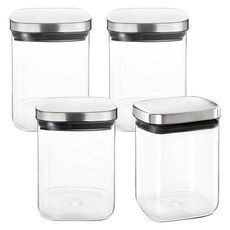 Hello Kitchen 不鏽鋼蓋耐熱玻璃瓶, 4個, 200ml