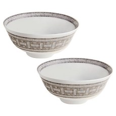 HERMES 愛馬仕 馬賽克24鉑金湯碗 11cm 035083P, 混合色, 2個