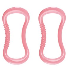 스모글 스트레칭 요가링 돌기형, 핑크, 2개