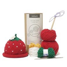 멜로우스토리 딸기모자 여름용 니팅키트 세트, 혼합색상, 1세트