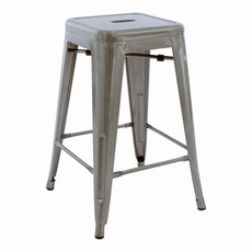 E-home Vali瓦力工業風可堆疊金屬吧檯椅 40 x 40 x 61cm NKC004C-met, 鐵元色, 1個