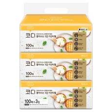 코디 뽑아쓰는 3겹 소프트팩 키친타월, 3개, 100개입 3개, 100개입