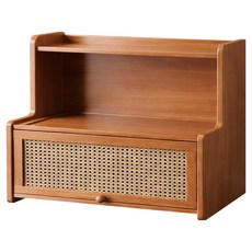 순잠 데스크용 수납 진열 정리대 소형 50cm, 라탄 캐비닛 도어