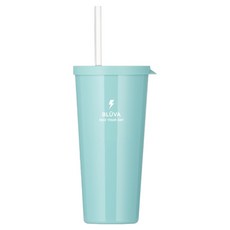 블루바 트라이탄 불투명 심플 빨대컵 텀블러, 워터 플래시 민트, 1개, 670ml