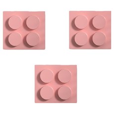 마다꾸미 자석 블럭 디자인 데스크 정리 연필꽂이, 10 핑크, 3개