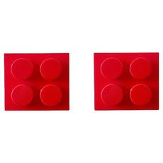 마다꾸미 자석 블럭 디자인 데스크 정리 연필꽂이, 01 레드, 2개