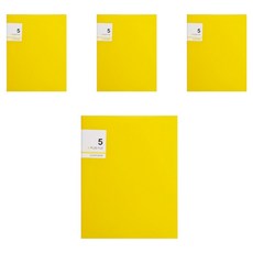 ECO Chungwoon Plus 透明文件夾 5入 A5, 黃色, 4個