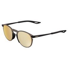 100퍼센트 고글 레제르 라운드 매트, 블랙 + 하이퍼 24K 골드 미러렌즈, 1개