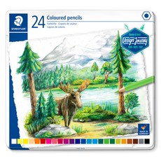 STAEDTLER 施德樓 146 色鉛筆 鐵盒, 24色, 1個