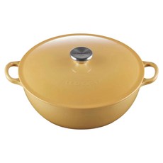 LE CREUSET 媽咪鐵鍋 鋼頭, 溫桲黃, 1個, 28cm