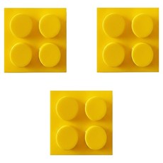 마다꾸미 자석 블럭 디자인 데스크 정리 연필꽂이, 09 옐로우, 3개