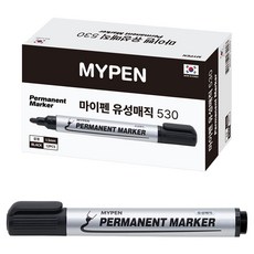마이펜 유성매직 530, 검정, 12개