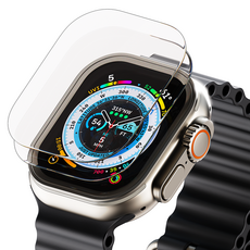 빅스킷 애플워치 울트라 풀커버 자가복원 TPU 액정보호필름 3p 세트, 투명, 1세트