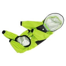 DING DONG PET 寵物一體式雨衣, 綠色, 1個