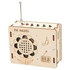 리브온 DIY 해바라기 벨로디 감성 미니 라디오 만들기 키트, 혼합색상, 1개