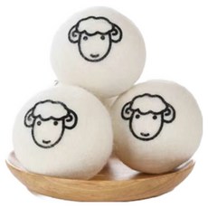 Marijoa 纖維防纏繞除靜電烘衣球 6入 + 收納袋組合, 混色, 1個