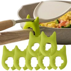 아케이바이 고급형 실리콘 조리도구 받침대, 그린, 8개