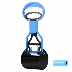 둥둥펫 강아지 산책 배변집게 + 똥집게 세트, 블루(똥집게), 랜덤발송(배변봉투), 1세트