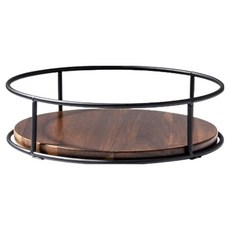 마켓피오 주방 고급 원목 회전식 양념통 트레이, 타입2, 1개