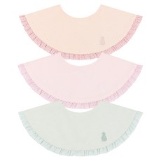 코니 프릴빕 아기 턱받이 3종 세트, C, 1세트 C, 1세트
