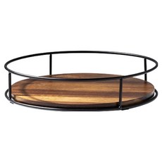 마켓피오 주방 고급 원목 회전식 양념통 트레이, 타입3, 1개