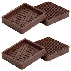 MARKETPIA 防滑傢俱腳保護方形墊 棕色, 4個