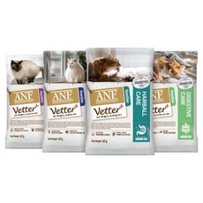 ANF 베터플러스 캣 사료 샘플 4종 x 40g 세트, 1세트, 신장/요로, 체중관리, 헤어볼, 소화