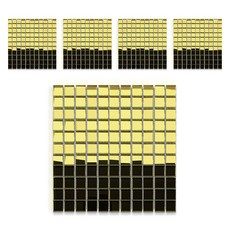 MONESPACE 鏡面馬賽克磚 25mm, 金色(金鏡), 5個