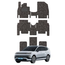 GMZ MOTORS 頂級線圈腳踏墊 一車份 1+2+3排 6人座 Relaction, 灰色, 現代 IONIQ 9