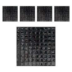 MONESPACE 鏡面馬賽克磁磚 30mm, 磨邊 黑色(深黑鏡), 5個